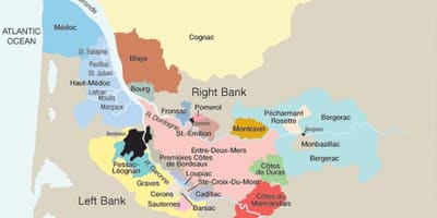 Зүүн банкны Bordeaux газрын зураг