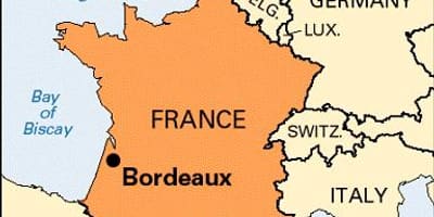 Bordeaux газрын зураг дээр